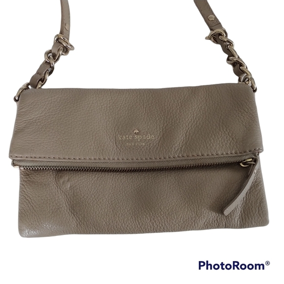 kate spade Handbags - Kate Spade New York Bone Leather Fold Over Crossbody Bag